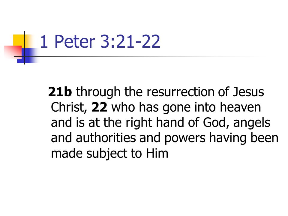 1 Peter 3:21-22