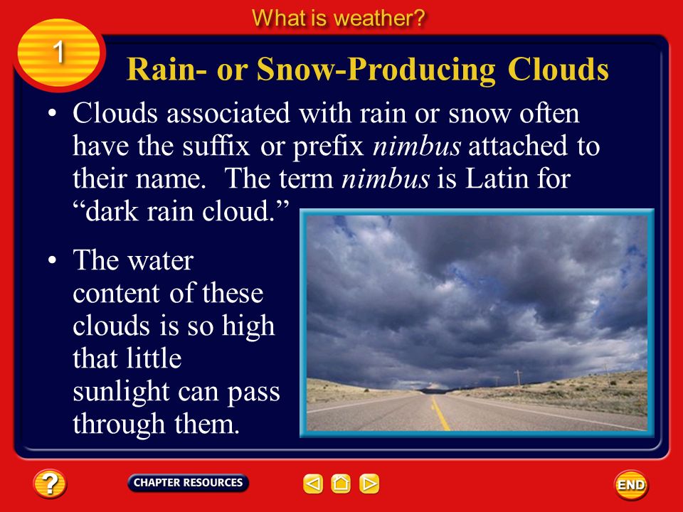 Rain- or Snow-Producing Clouds