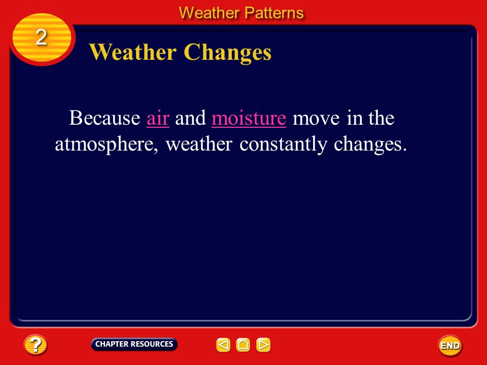 Weather Patterns 2. Weather Changes.