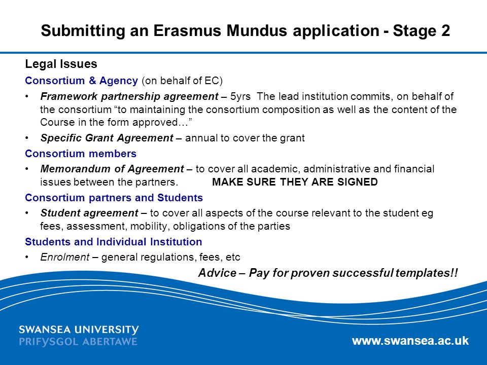 Submitting an Erasmus Mundus application - Stage 2