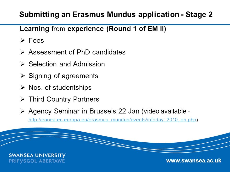 Submitting an Erasmus Mundus application - Stage 2