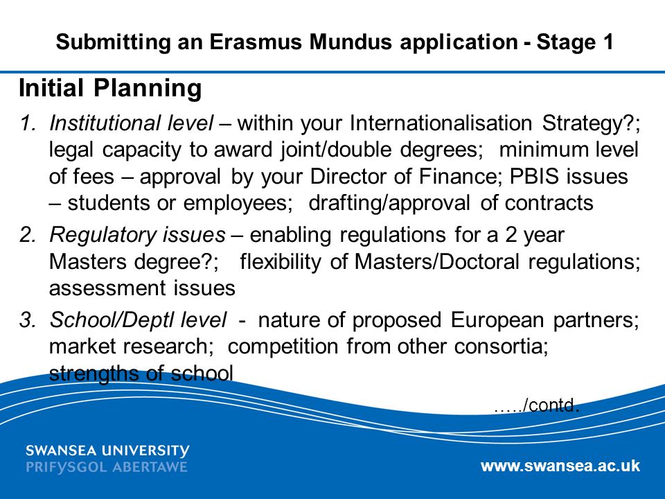 Submitting an Erasmus Mundus application - Stage 1