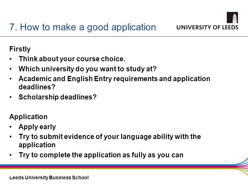 7. How to make a good application