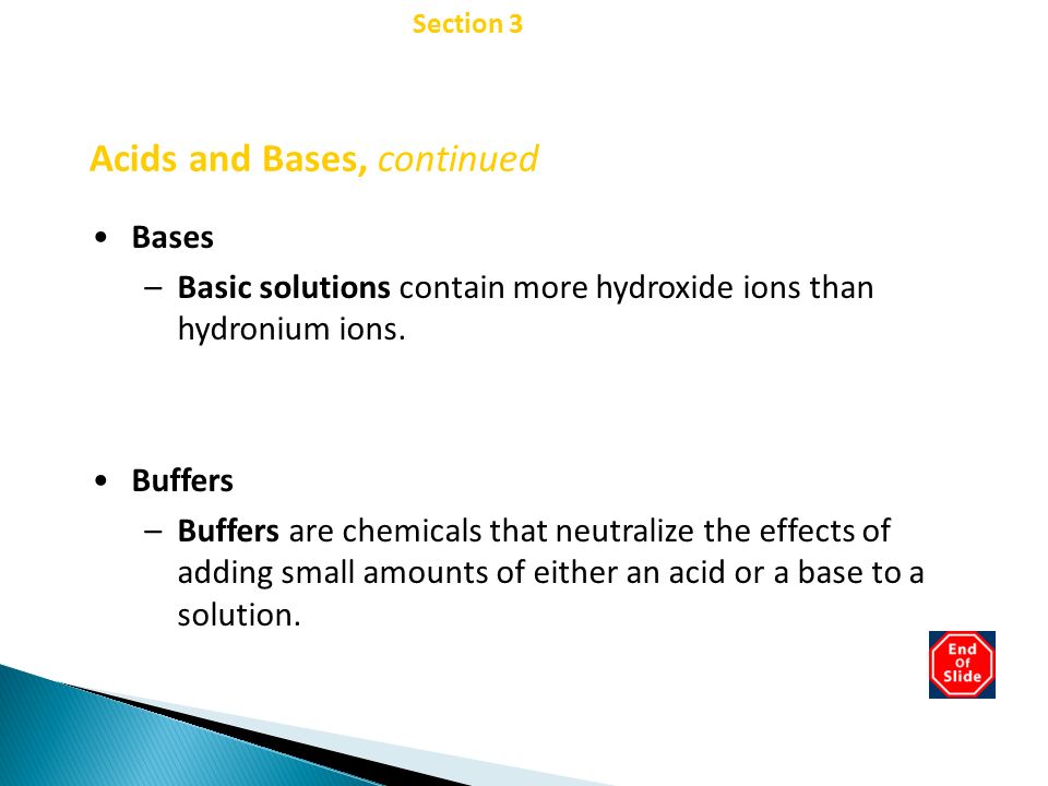 Acids and Bases, continued