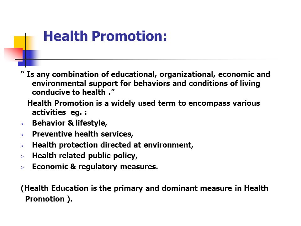 Health Promotion: