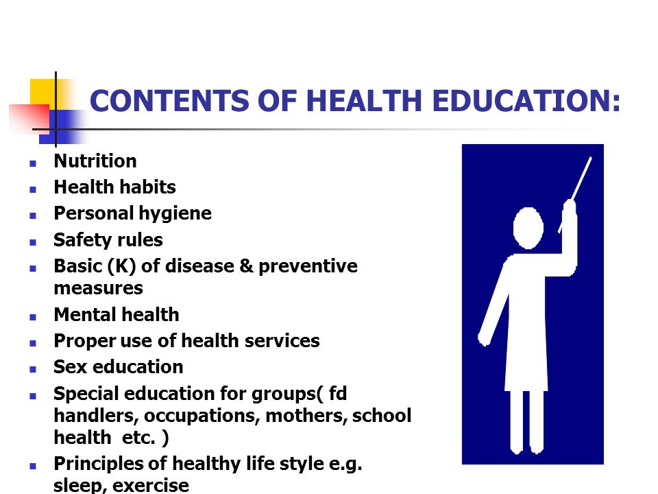 CONTENTS OF HEALTH EDUCATION: