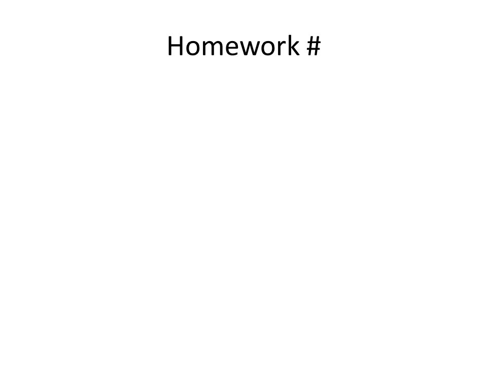 Homework #