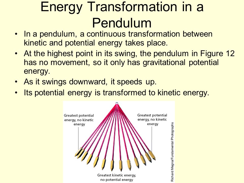 Energy Transformation in a Pendulum
