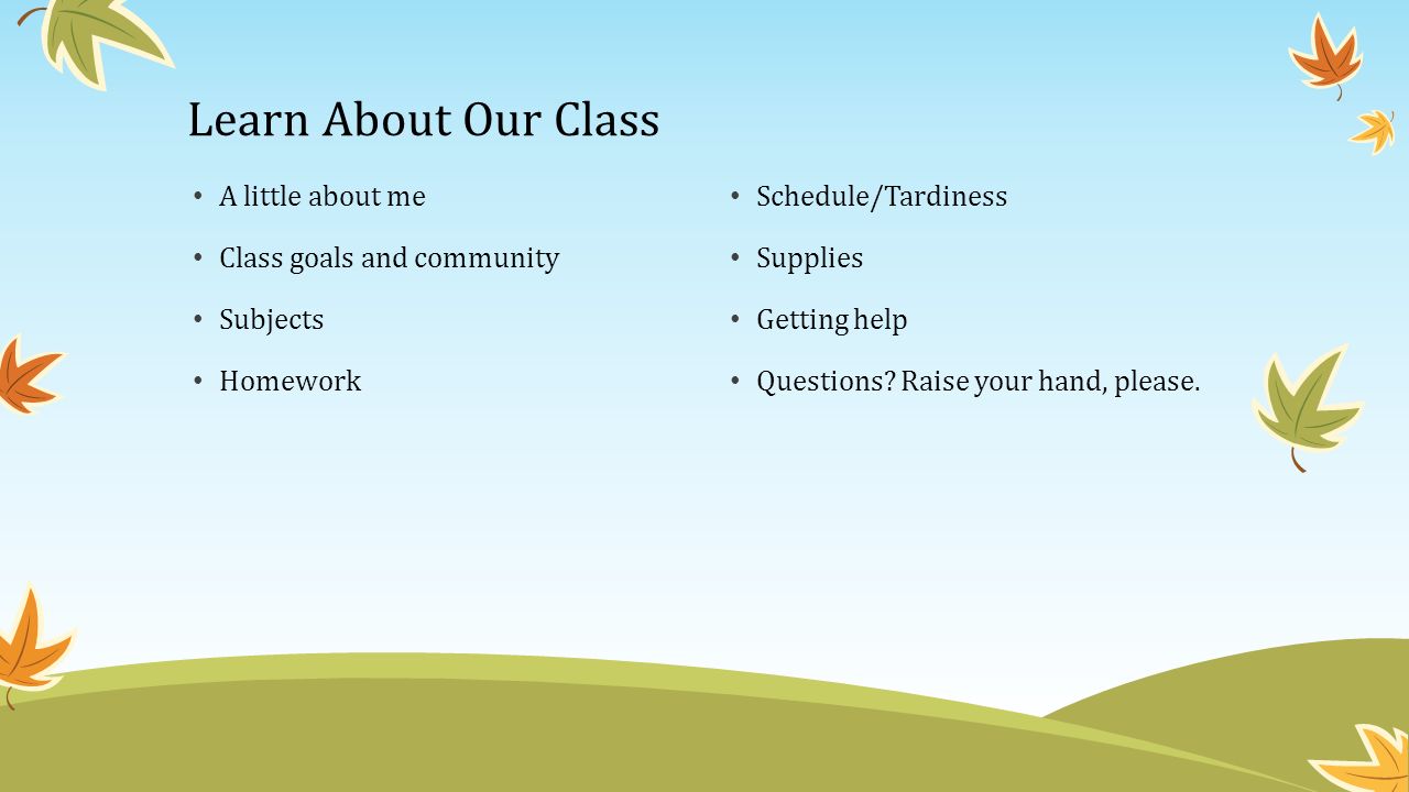 Learn About Our Class A little about me Class goals and community