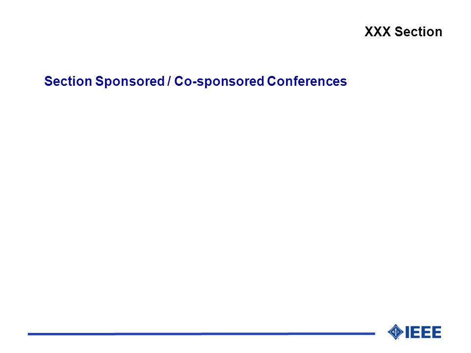 Section Sponsored / Co-sponsored Conferences