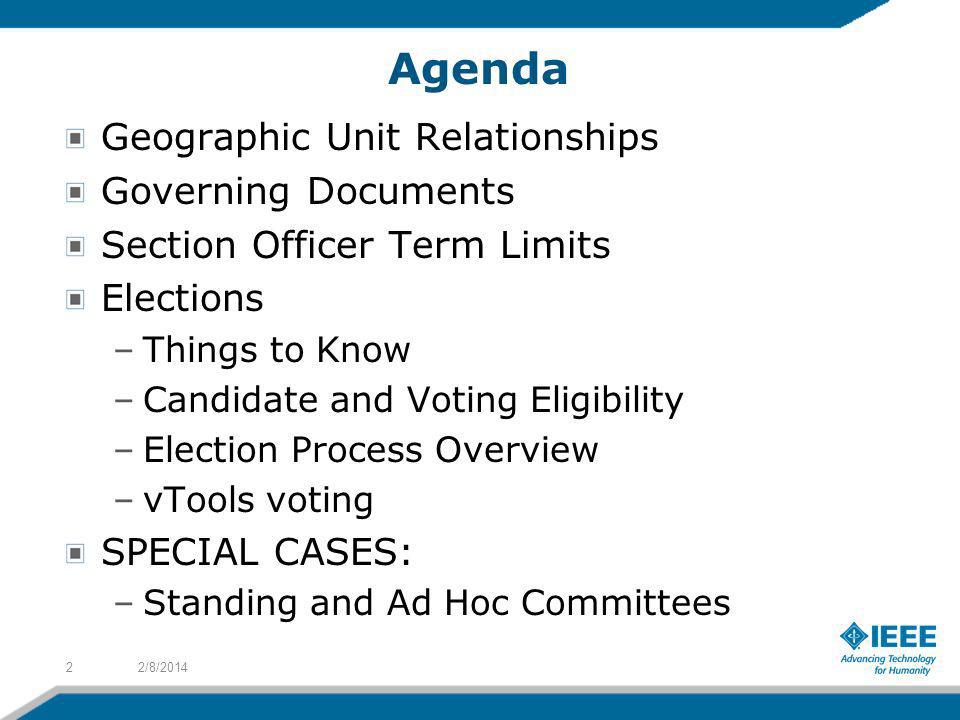 Agenda Geographic Unit Relationships Governing Documents
