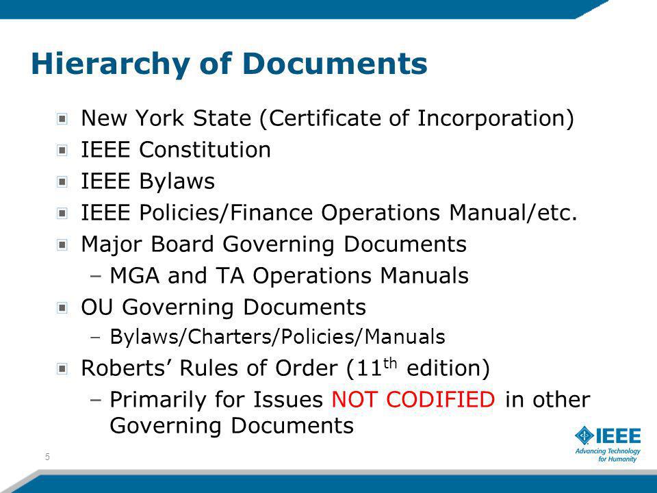 Hierarchy of Documents