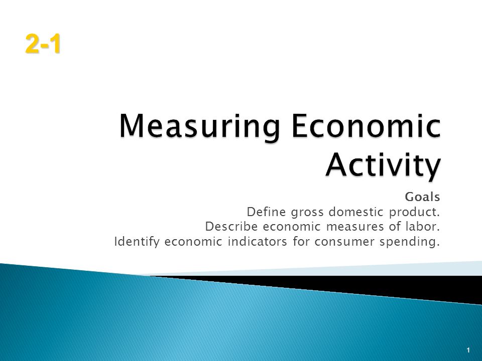 Measuring Economic Activity