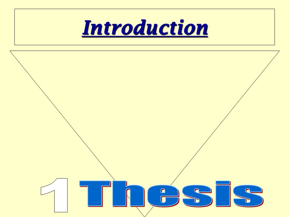 Introduction 1 Thesis