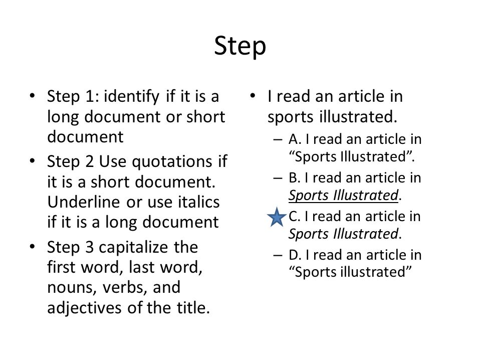Step Step 1: identify if it is a long document or short document