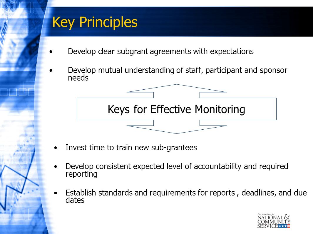 Keys for Effective Monitoring