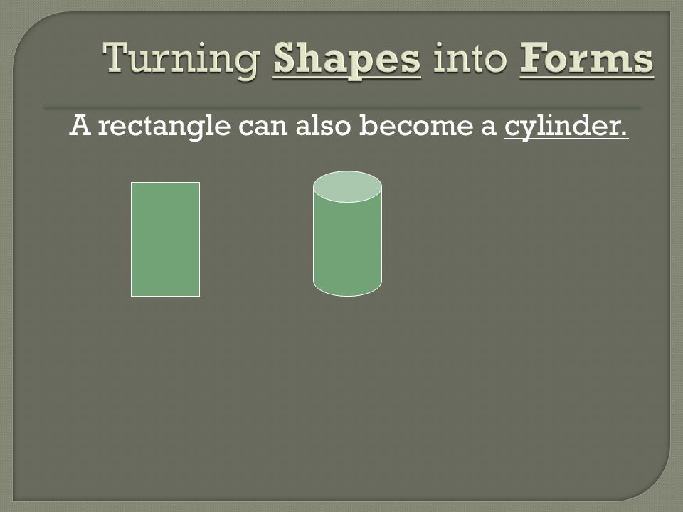 Turning Shapes into Forms