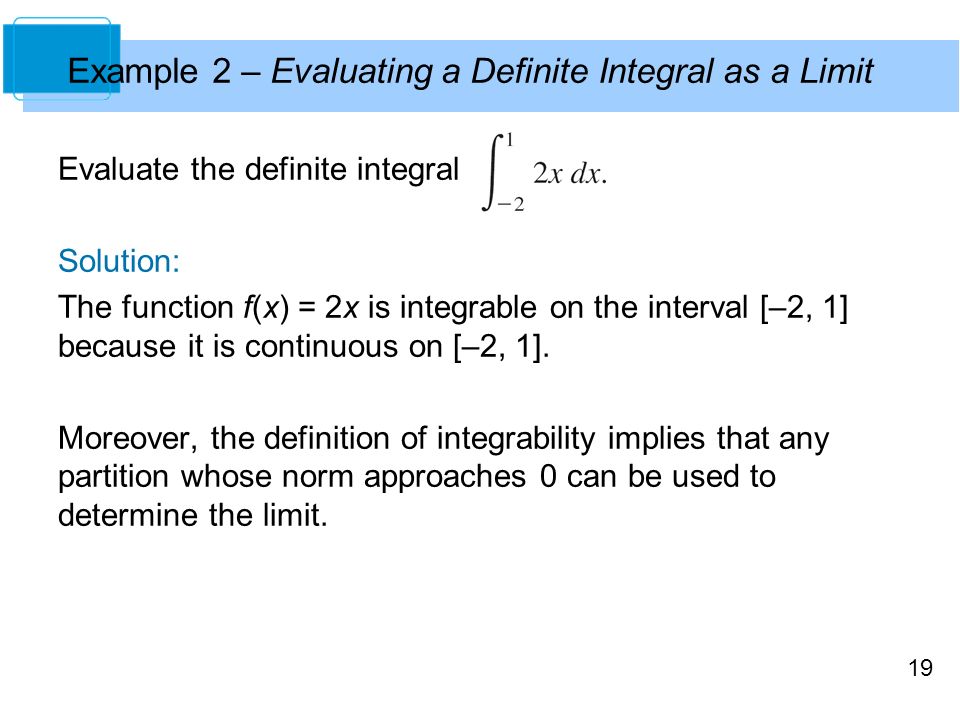 Example 2 – Evaluating a Definite Integral as a Limit