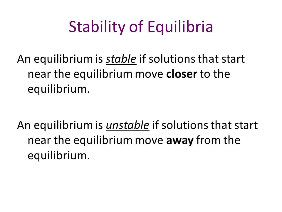 Stability of Equilibria