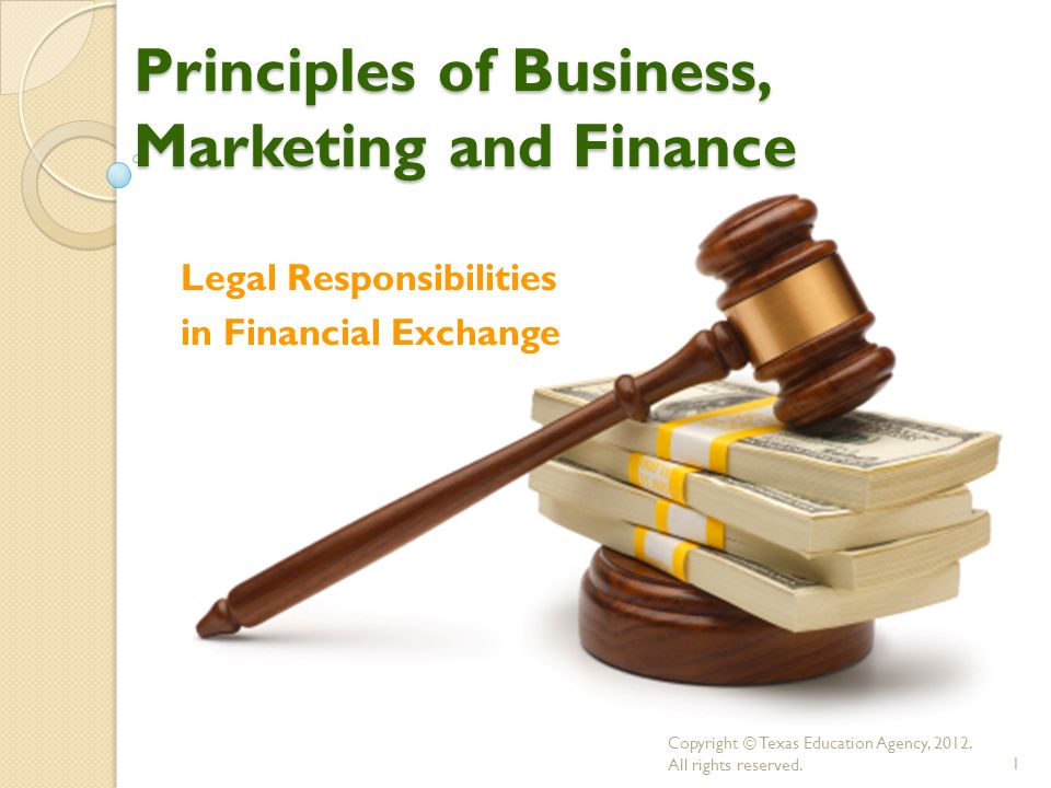 Principles of Business, Marketing and Finance