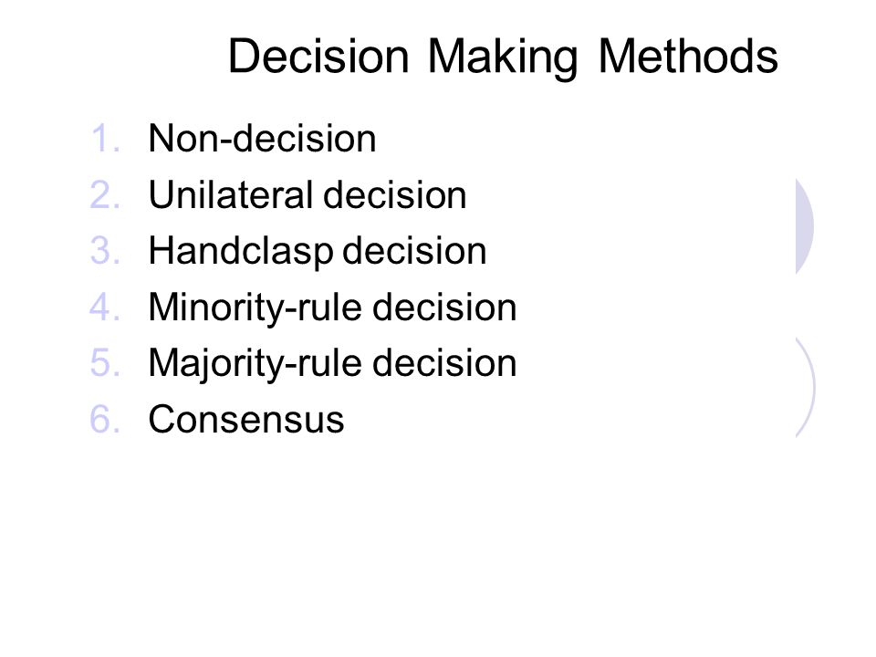 Decision Making Methods