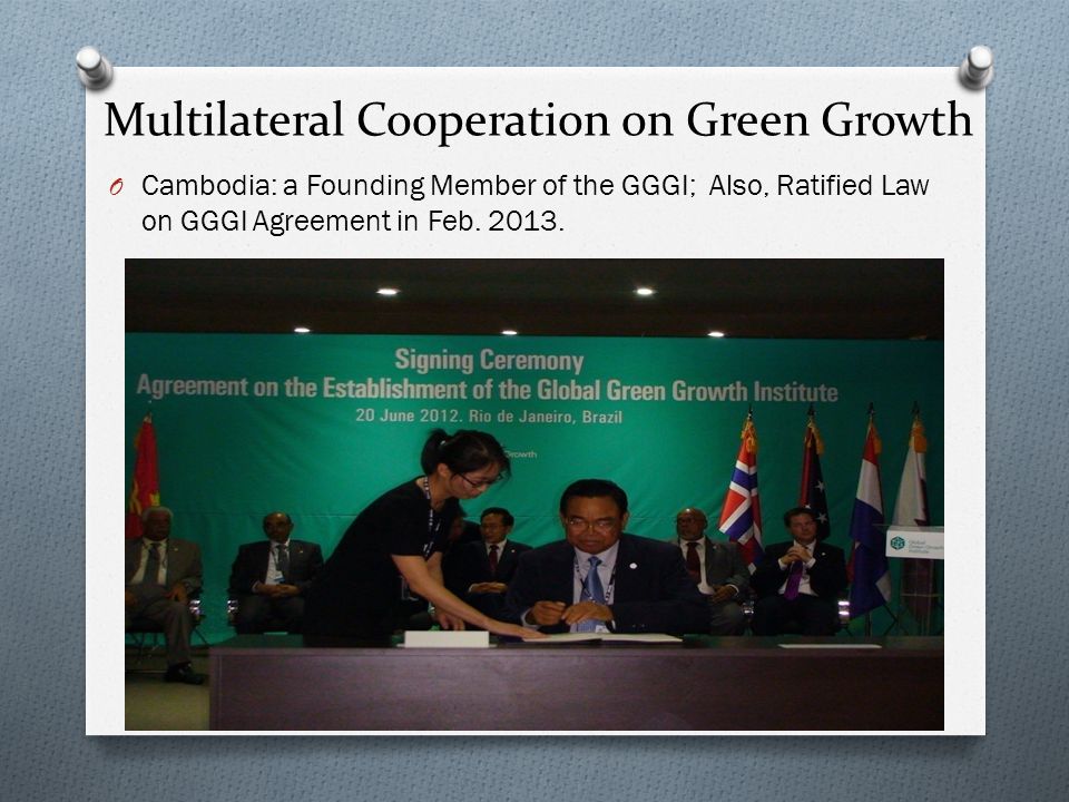 Multilateral Cooperation on Green Growth