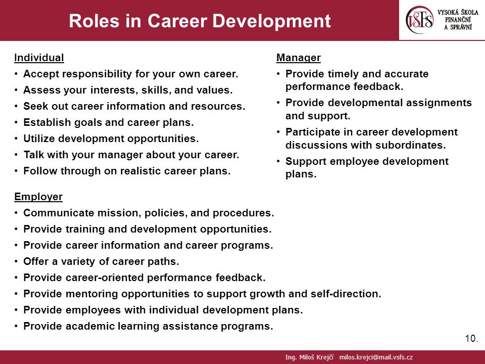 Roles in Career Development