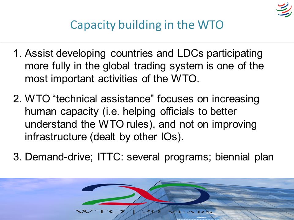 Capacity building in the WTO