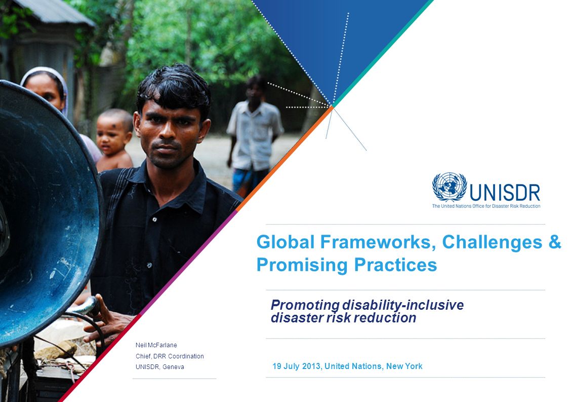 Promoting disability-inclusive disaster risk reduction