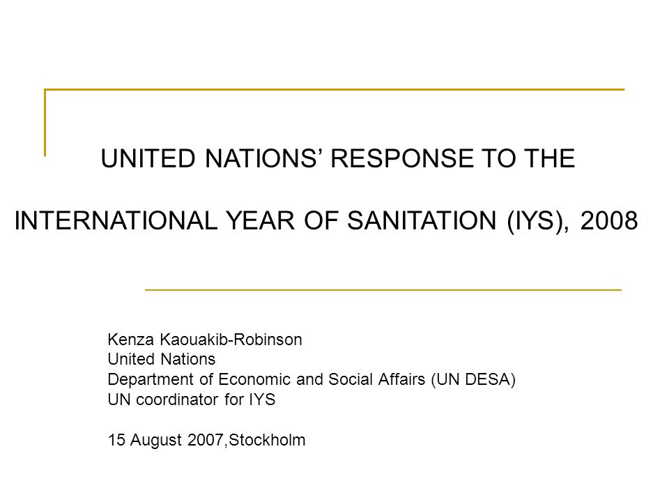 UNITED NATIONS’ RESPONSE TO THE