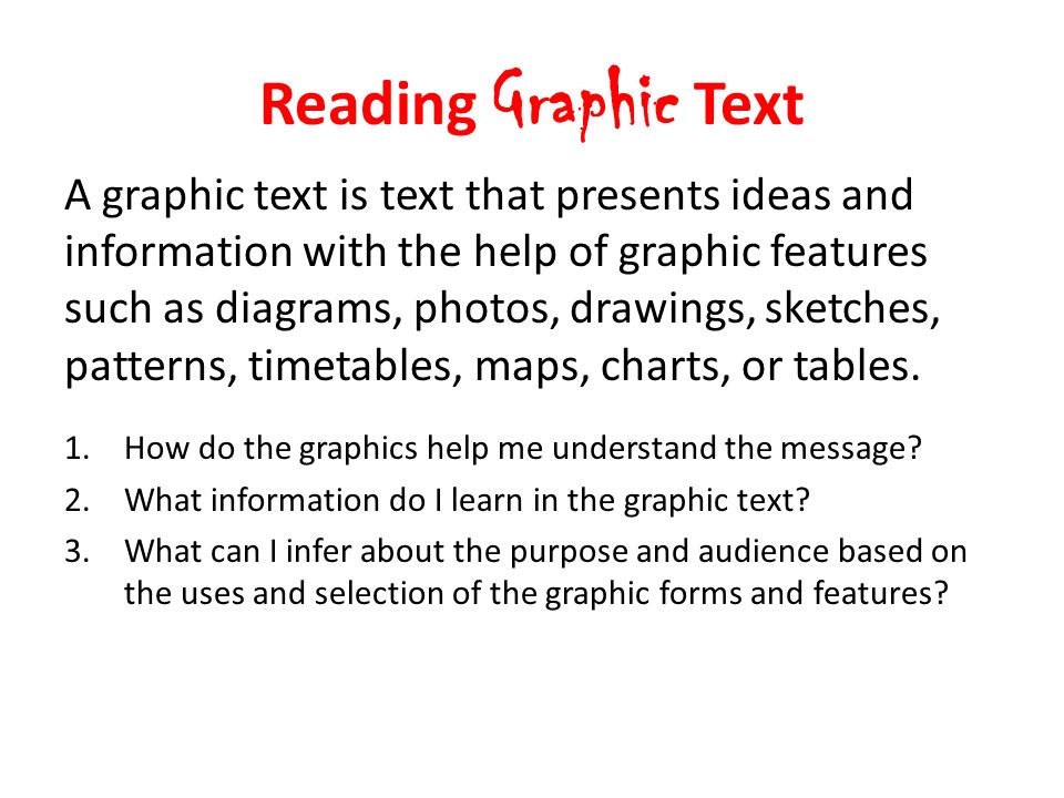 Reading Graphic Text