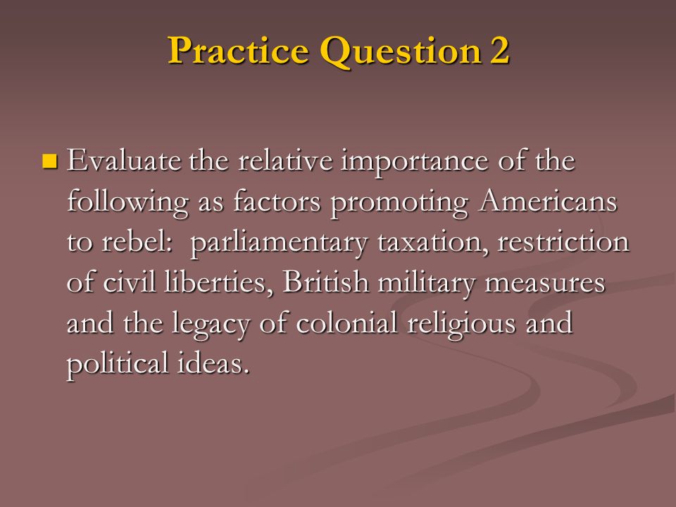 Practice Question 2