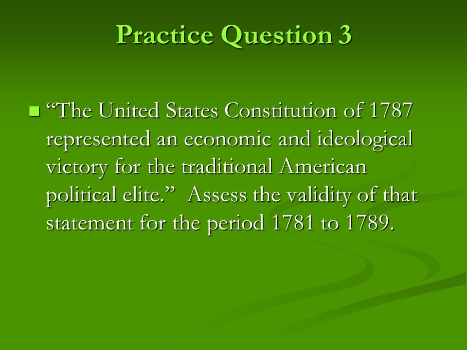 Practice Question 3