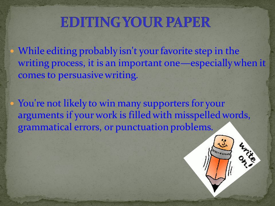 EDITING YOUR PAPER