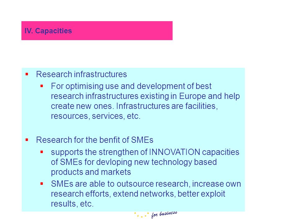 Research infrastructures