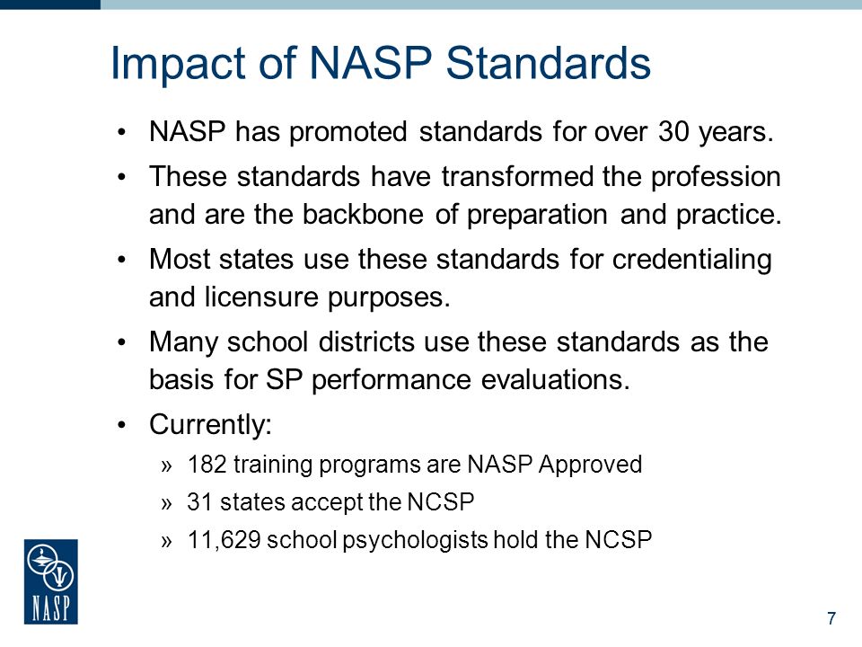 Impact of NASP Standards