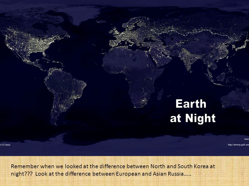 Earth at Night.