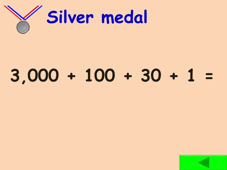Silver medal 3, =