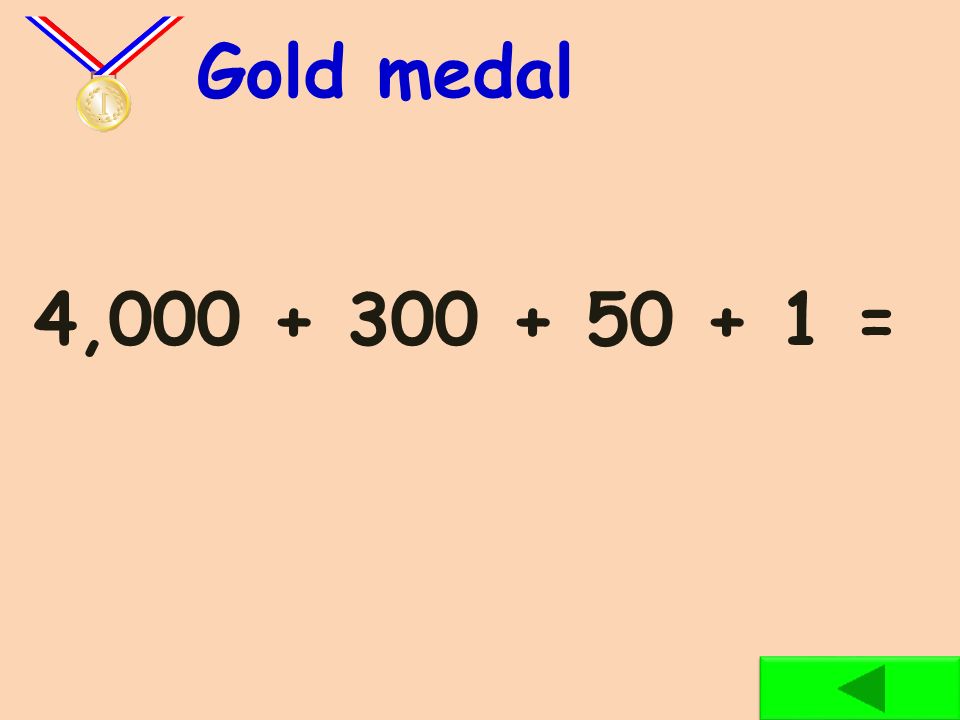 Gold medal 4, =
