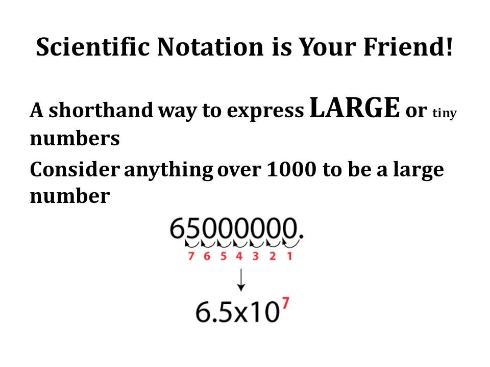 Scientific Notation is Your Friend!