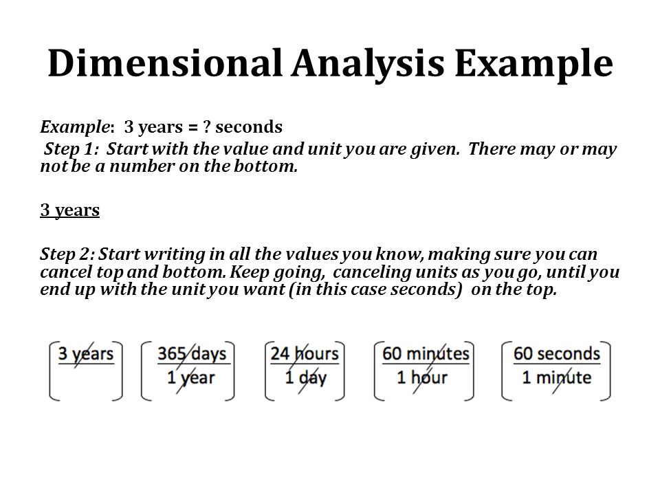 Dimensional Analysis Example