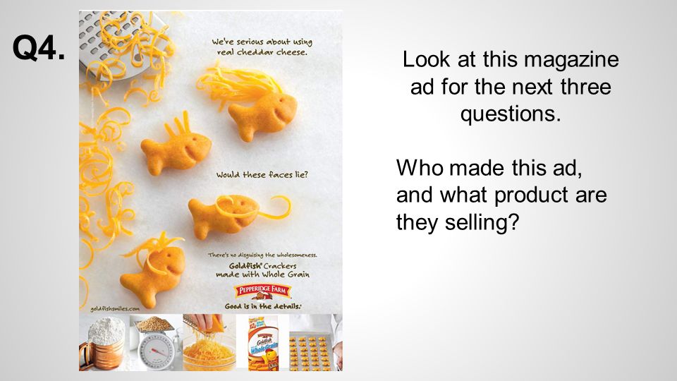 Look at this magazine ad for the next three questions.