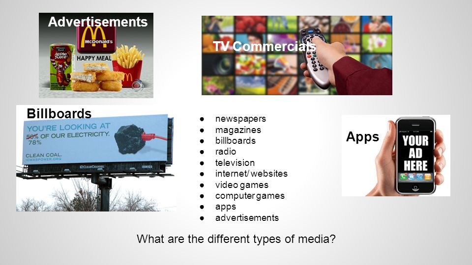 What are the different types of media