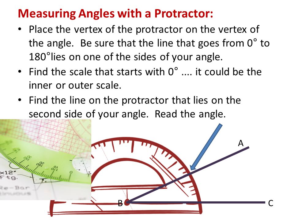 Measuring Angles with a Protractor: