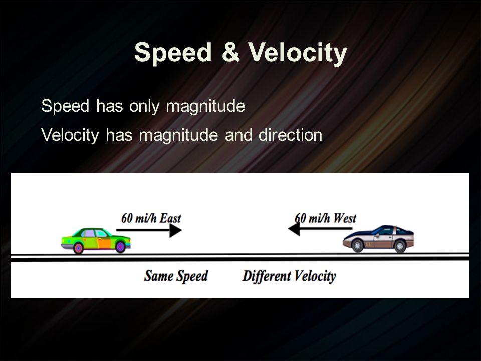 Speed & Velocity Speed has only magnitude
