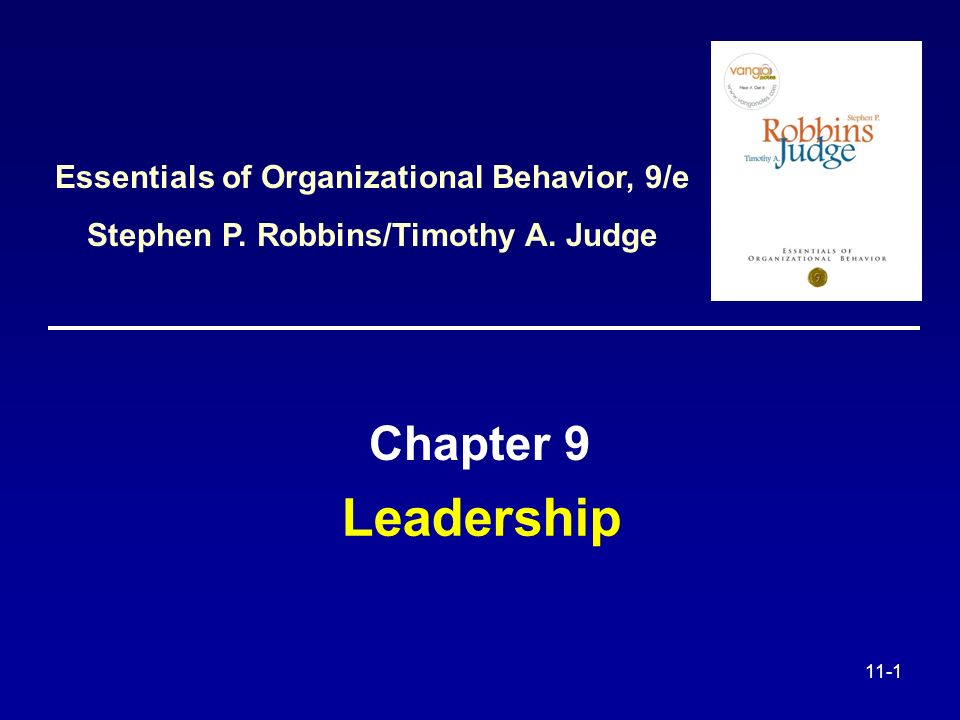 Leadership Chapter 9 Essentials of Organizational Behavior, 9/e