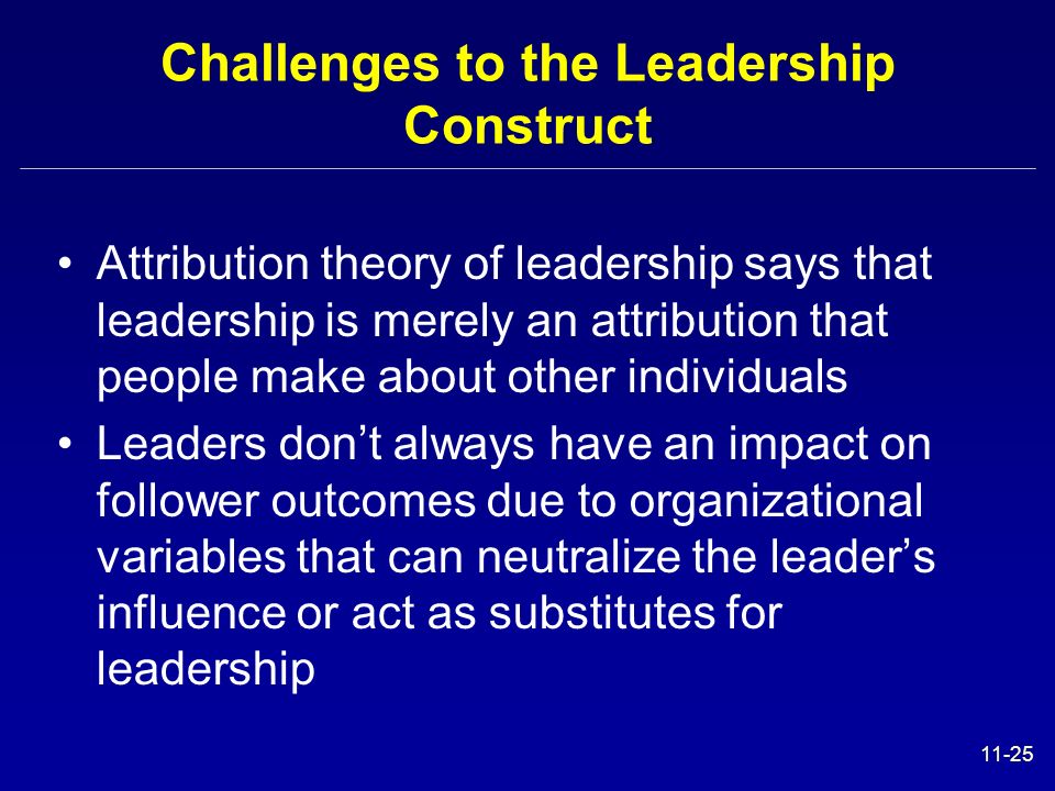 Challenges to the Leadership Construct