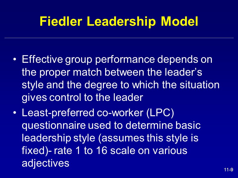 Fiedler Leadership Model