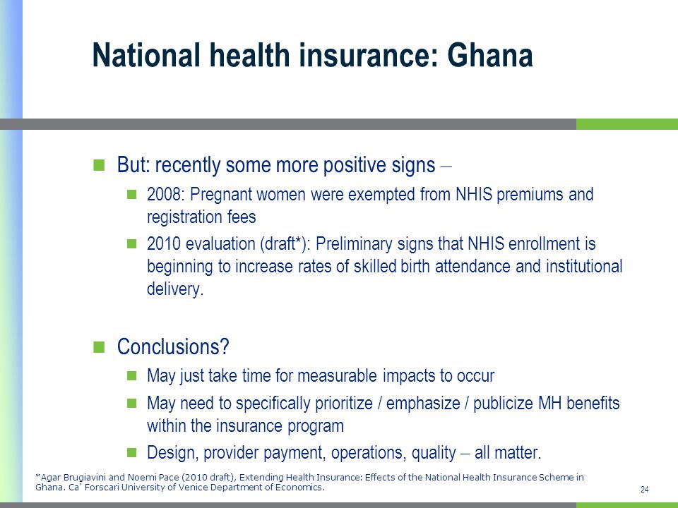 National health insurance: Ghana