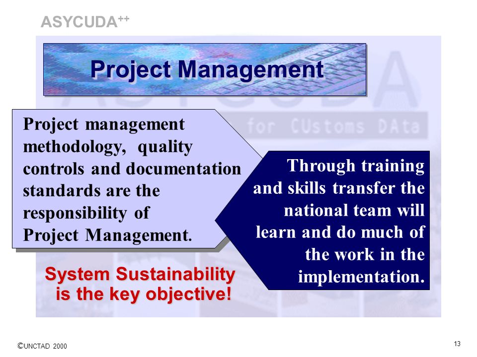 ASYCUDA++ Project Management.